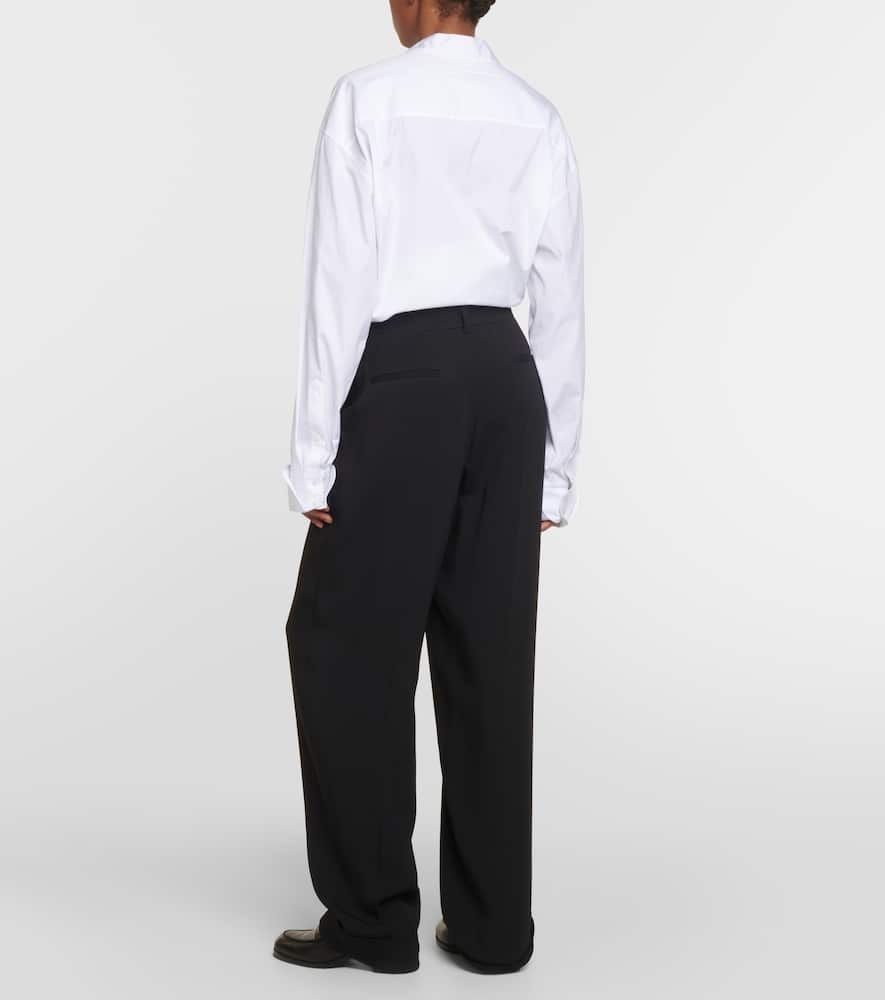 High-rise wide-leg pants