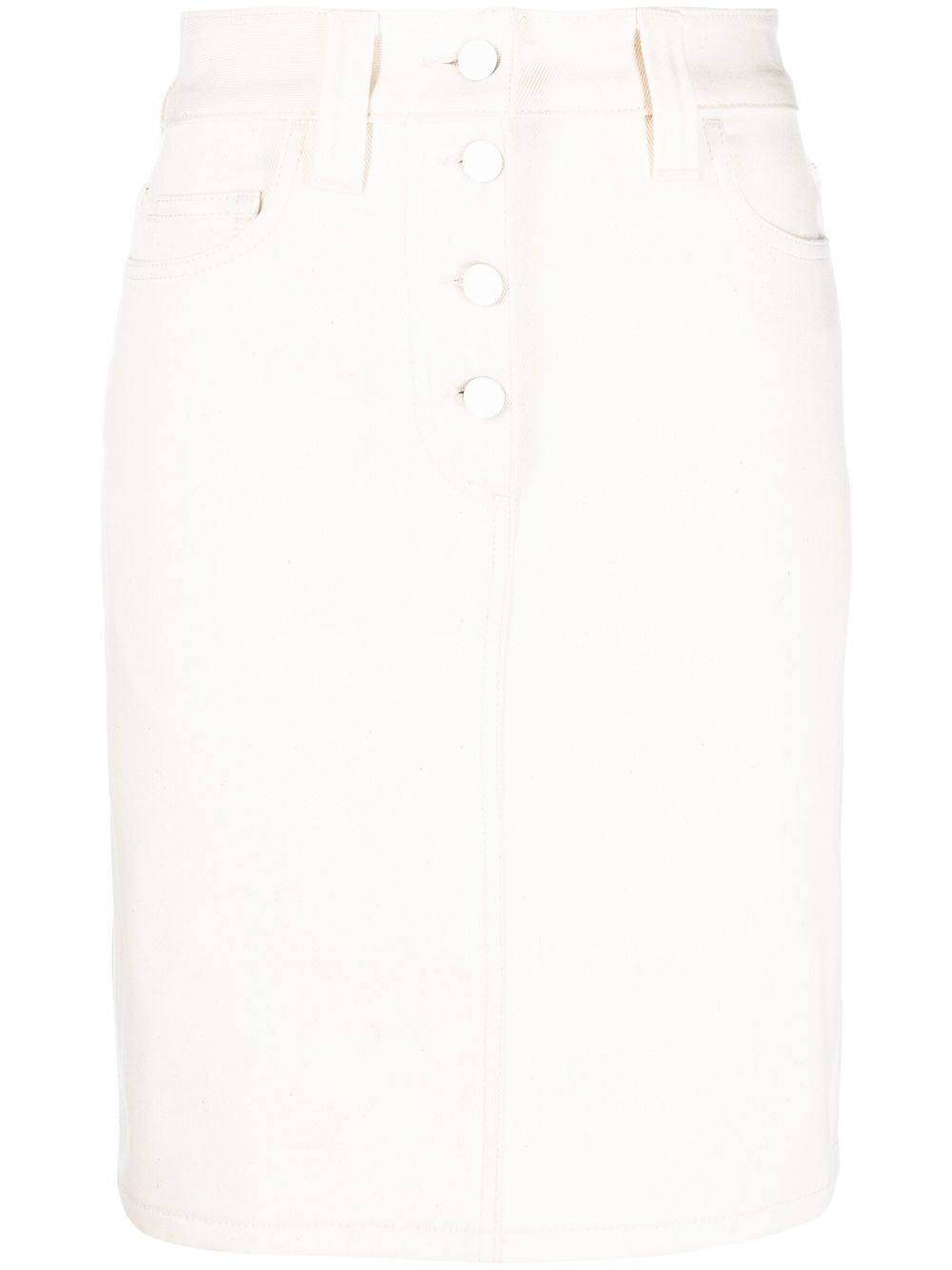 Button-up short skirt - Neutrals