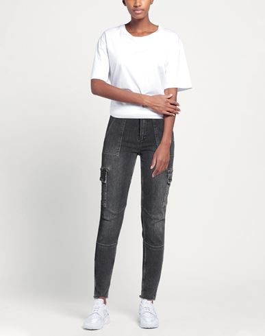 Woman Jeans Black Size 25 Cotton, Elastomultiester, Elastane