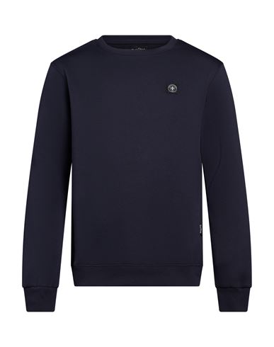 Man Sweatshirt Navy Size L Cotton, Polyester