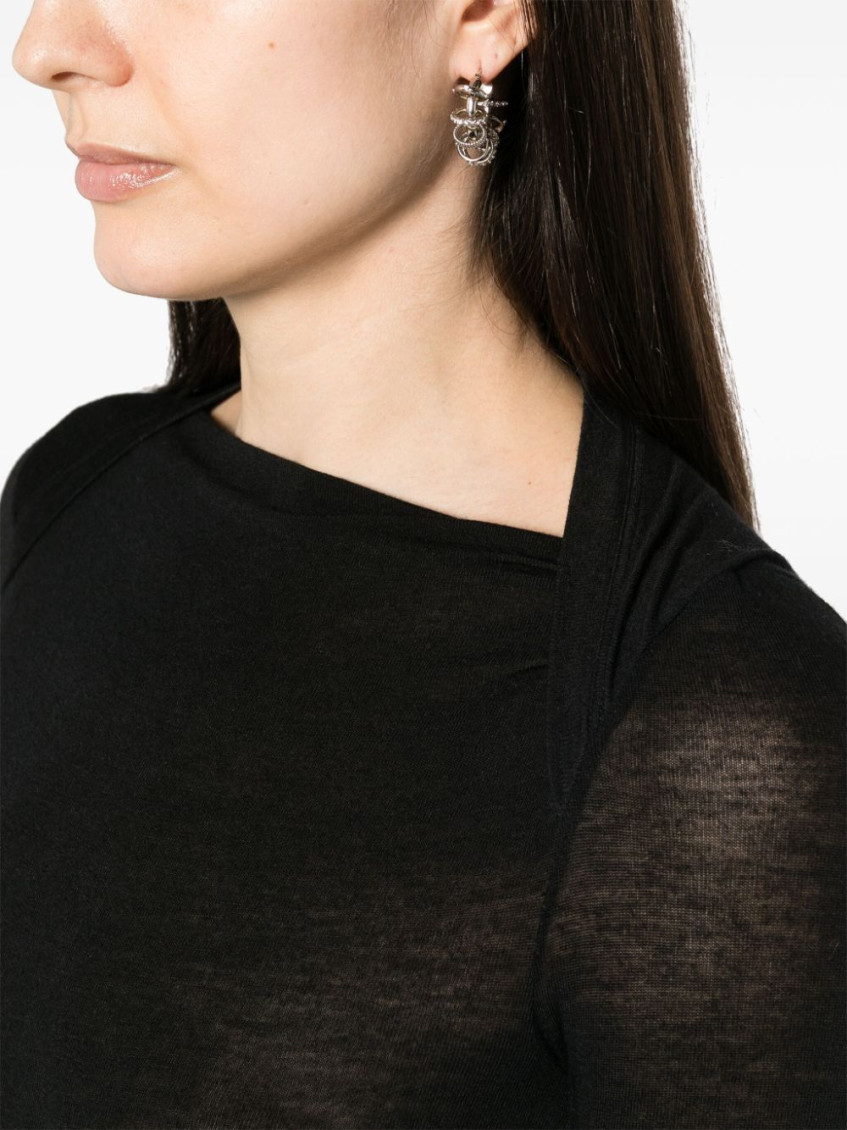 Black Viscose Blend Dress