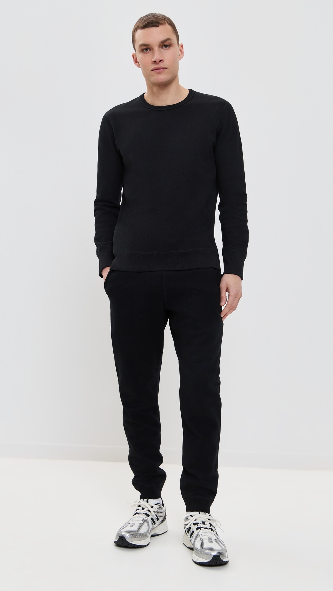 Reigning Champ Mid-Weight Terry Slim Crew Neck Black