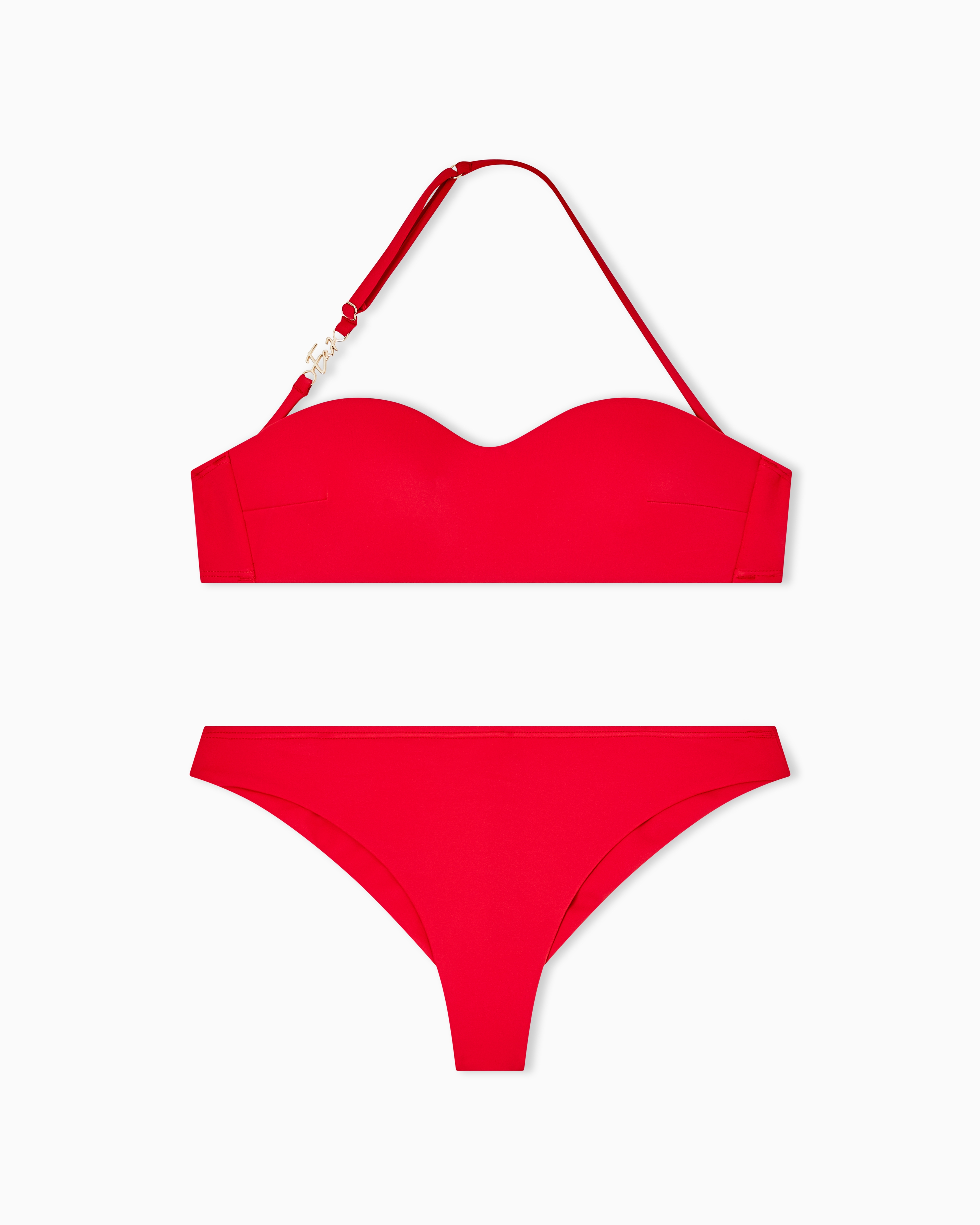 Bandeau bikini with logo