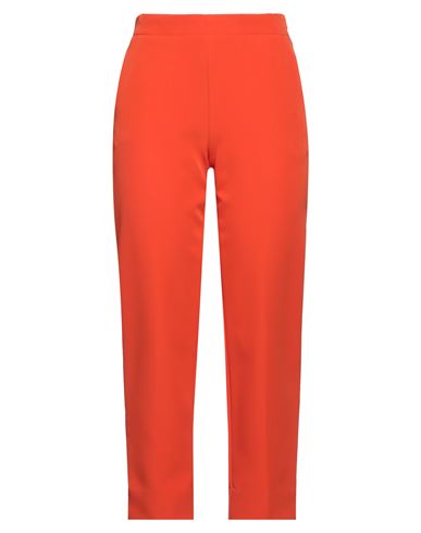 Woman Pants Orange Size 6 Polyester, Elastane