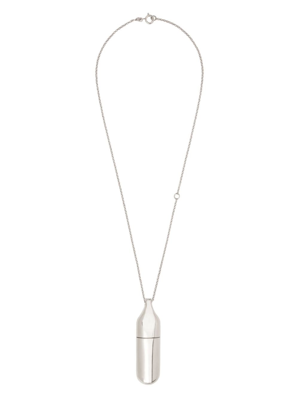 Flask silver tone neckless