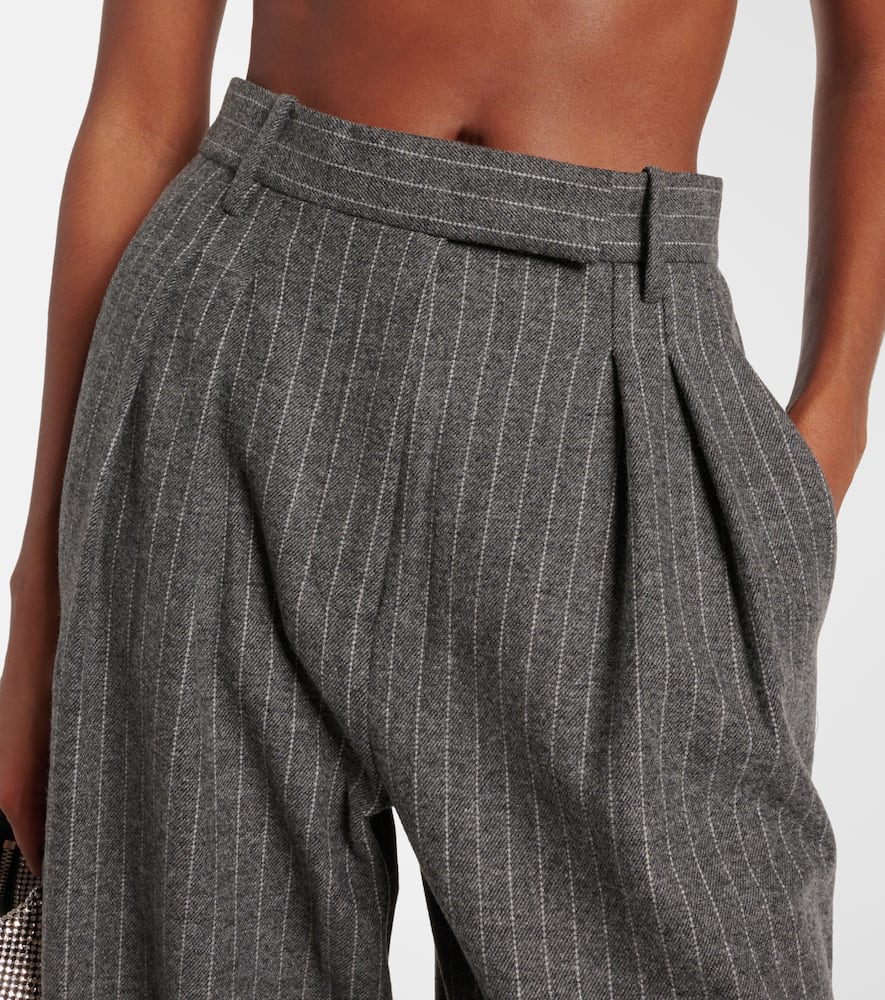 Alex Perry Pinstriped high-rise tapered pants