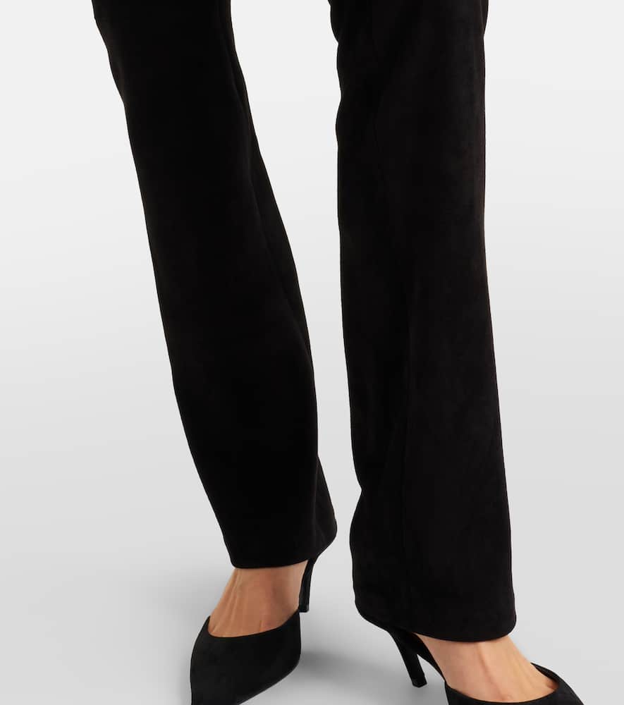 JP Long suede flared pants