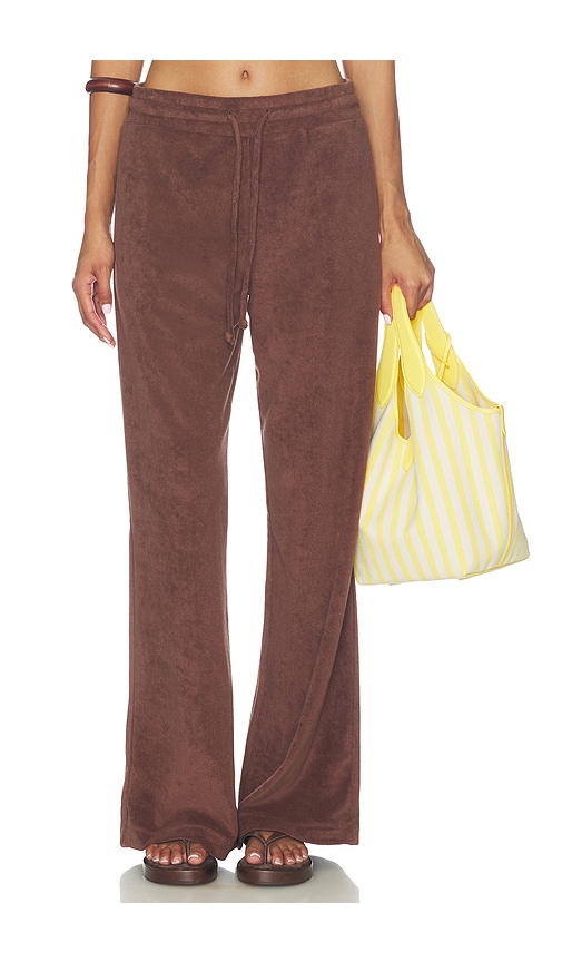 YEAR OF OURS Terry Vacation Pant in Chocolate. L. Also in XS