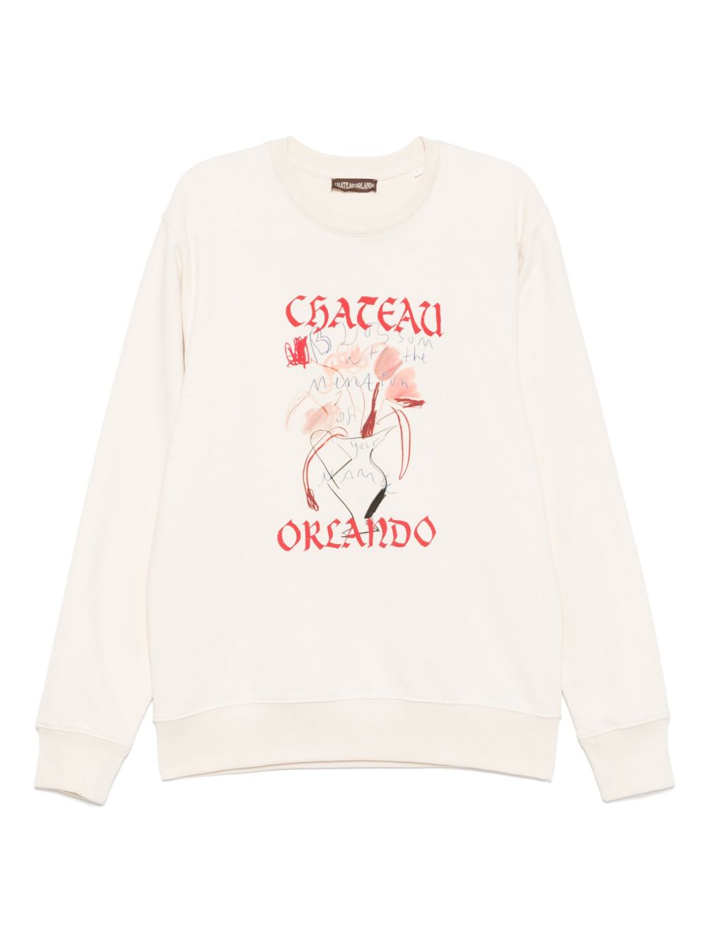 CHATEAU ORLANDO graphic-print sweatshirt - Neutrals