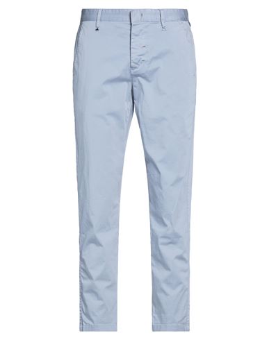 Man Pants Sky blue Size 28 Cotton, Elastane