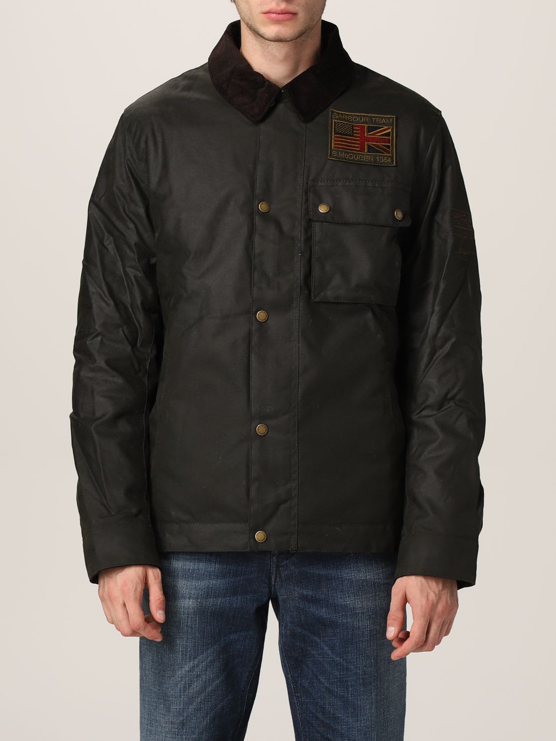 Dark Green Cotton Padded Jacket