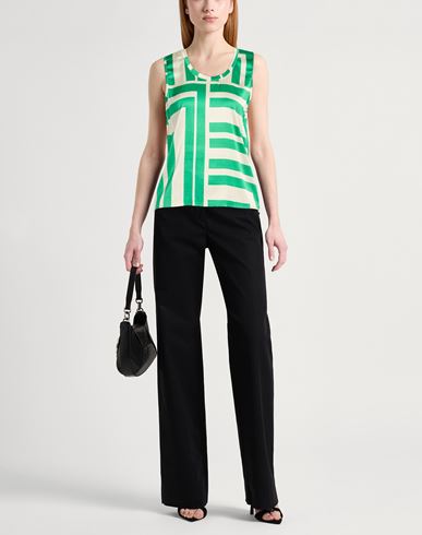 Woman Top Green Size 6 Viscose, Elastane