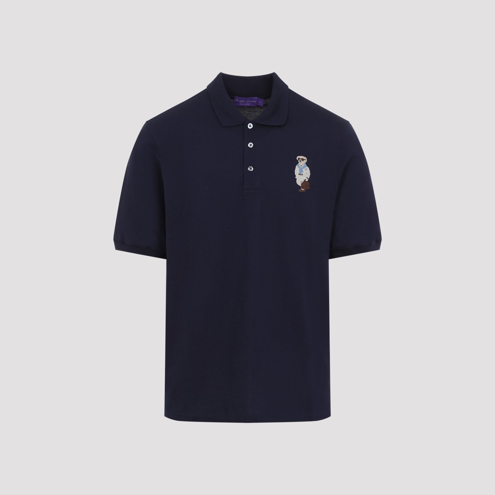 Bear Polo Shirt in Cotton Cashmere