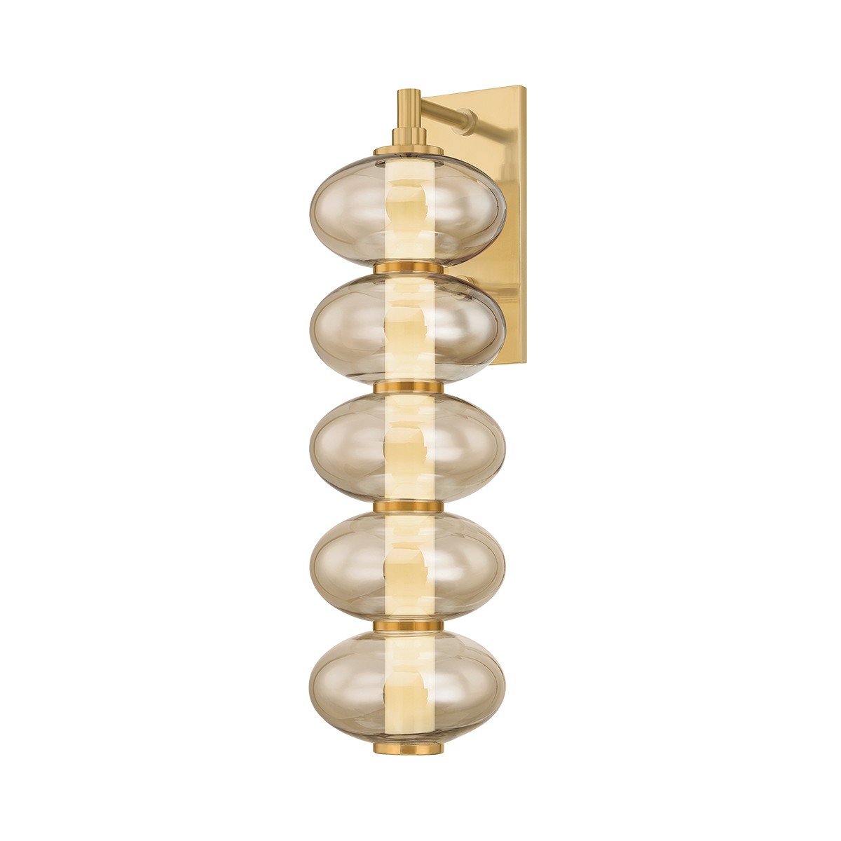 Vintage Brass LED Wall Sconce from the Toulouse Collection
