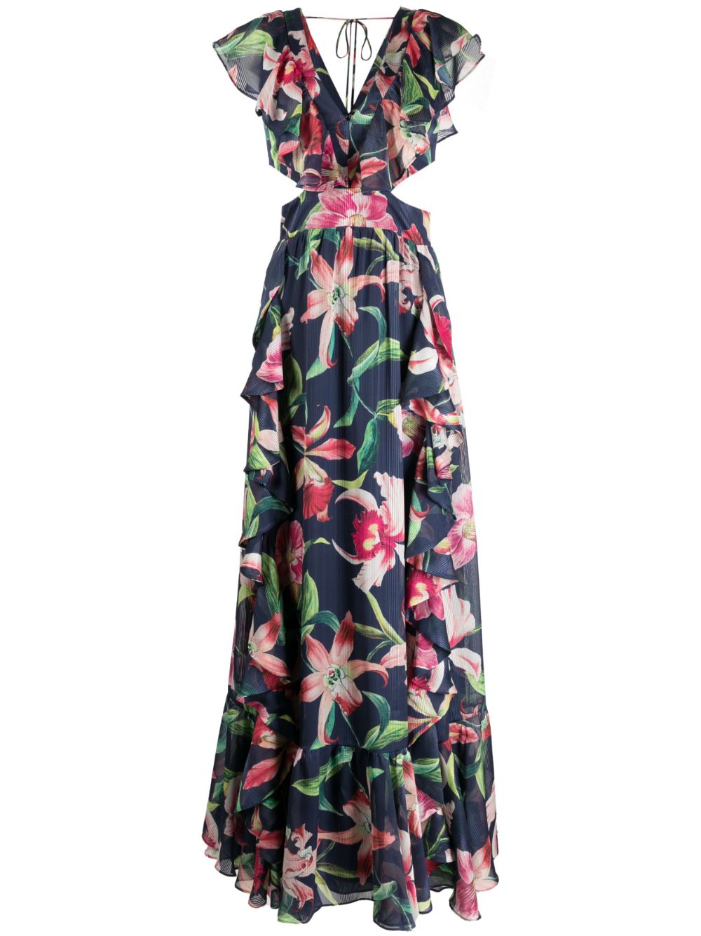 Lealia V-neck maxi dress - Blue