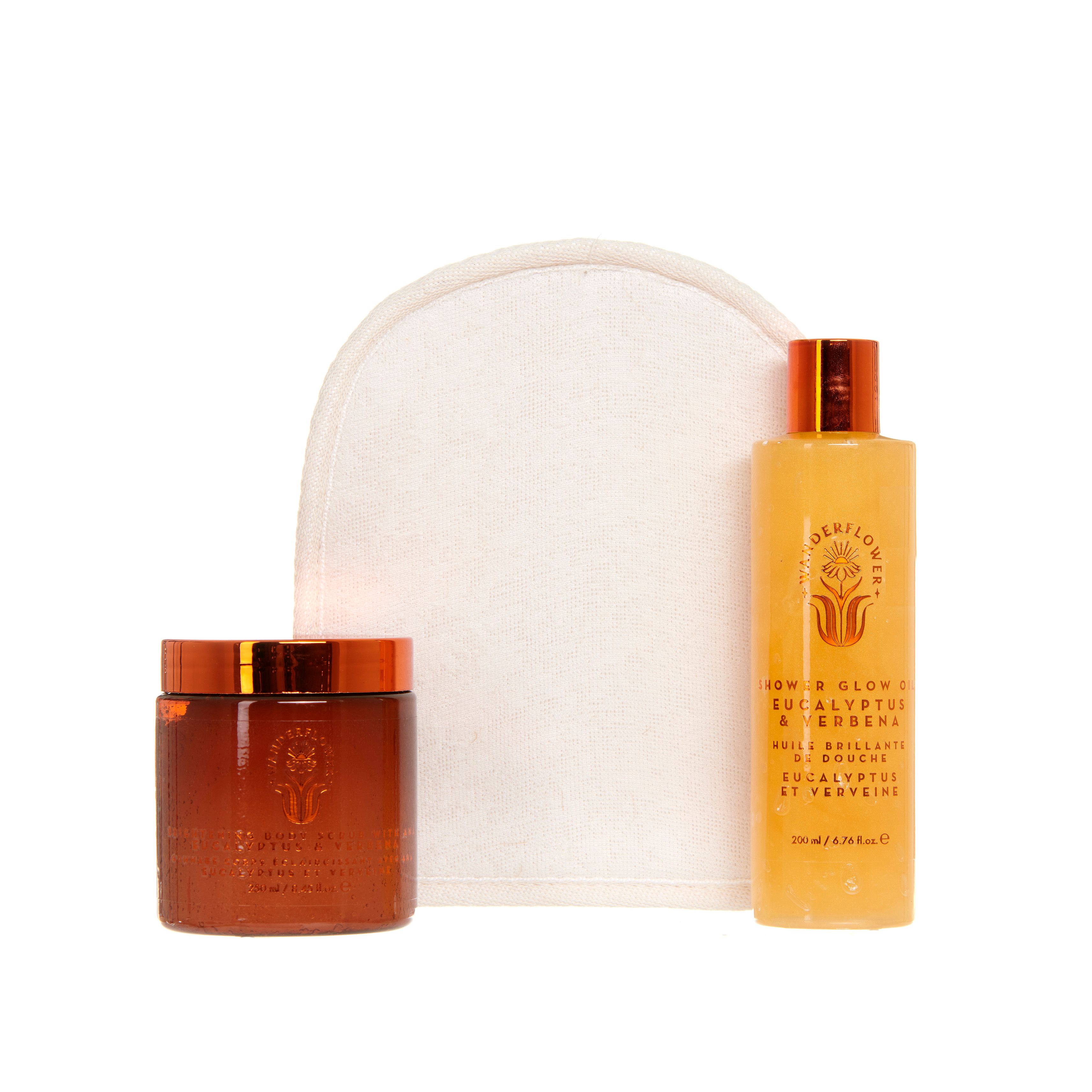 Wanderflower Women's Brightening Body Summer Prep Gift Set in Pink