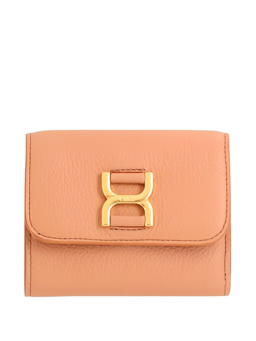 Marcie tri-fold leather wallet - Orange