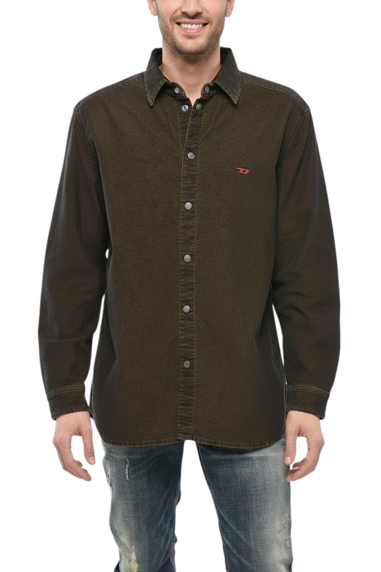 Dark Brown Logo Overshirt