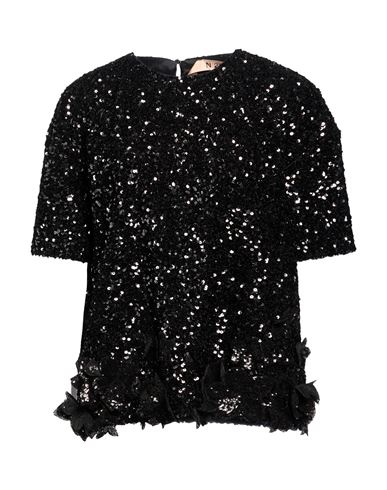 Woman Top Black Size 4 Polyester