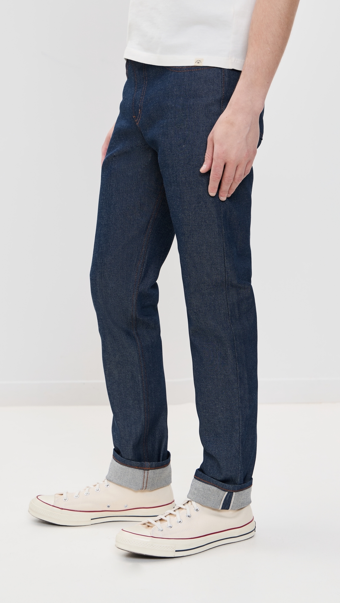 Naked & Famous Denim Weird Guy Natural Indigo Selvedge Jeans Indigo