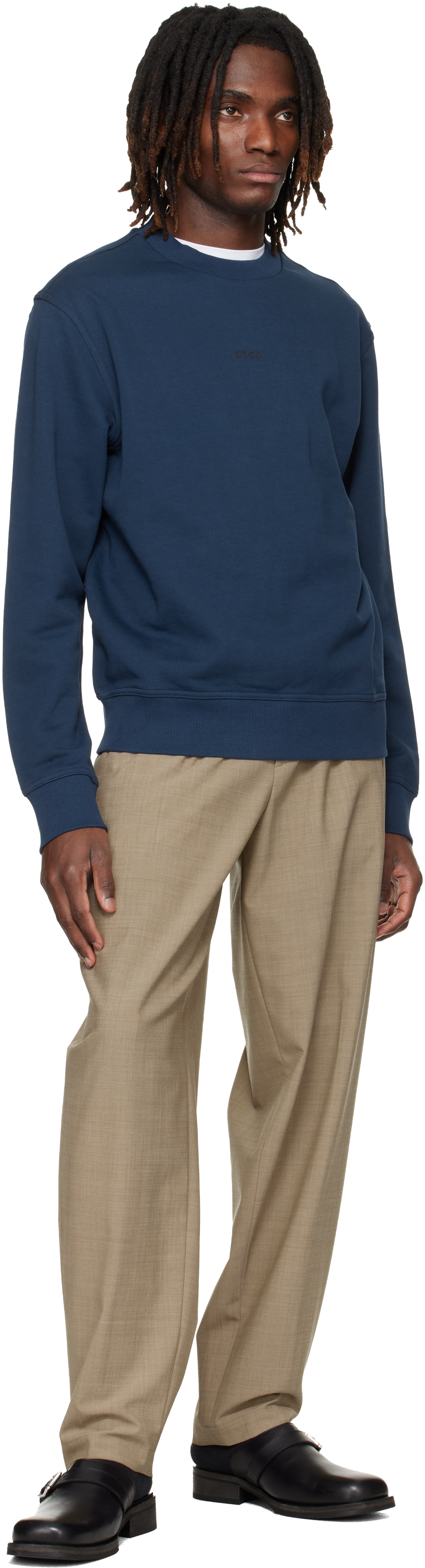 Navy Chest Logo Sweatshirt