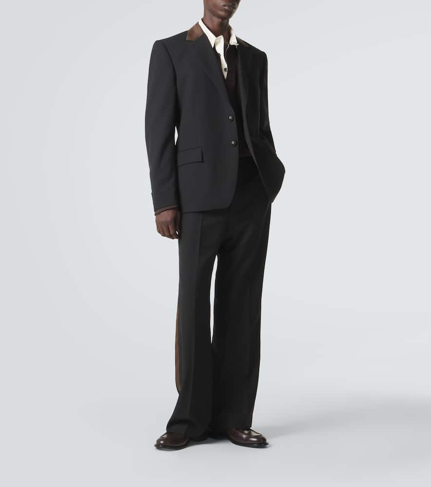 Alto satin-trimmed virgin wool blazer