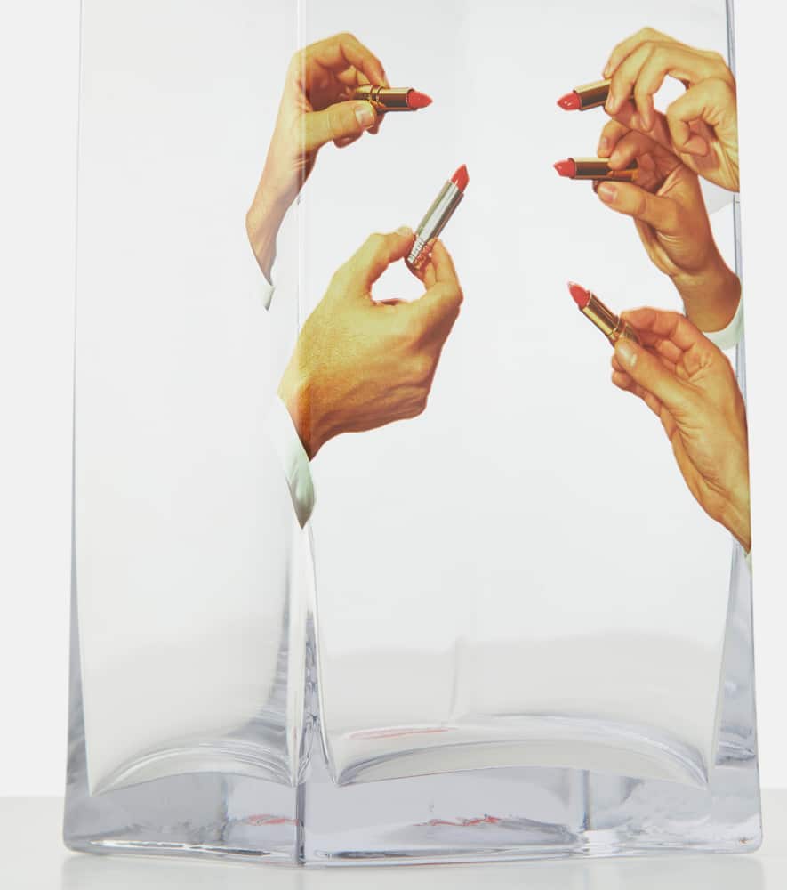 Seletti x Toiletpaper Lipsticks Large glass vase