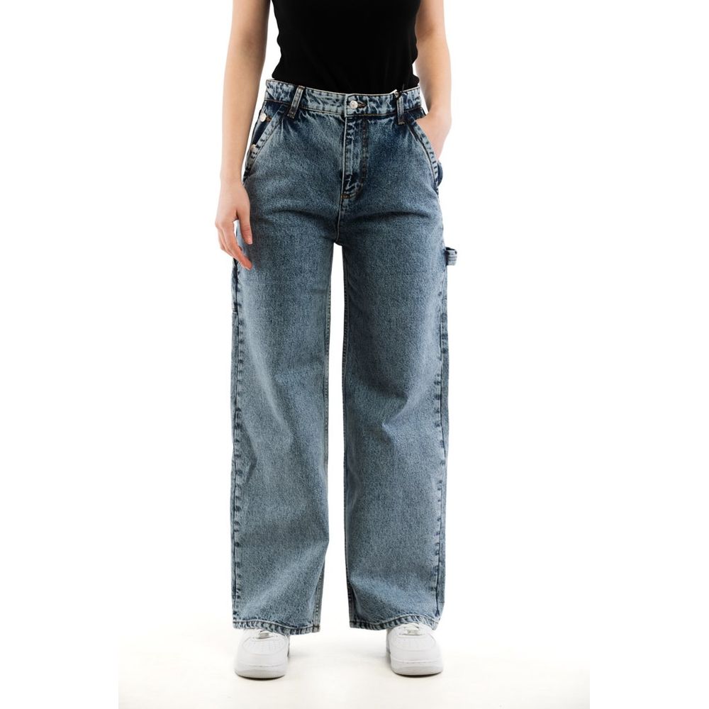 Cotton Relaxed Fit Jeans — Blue
