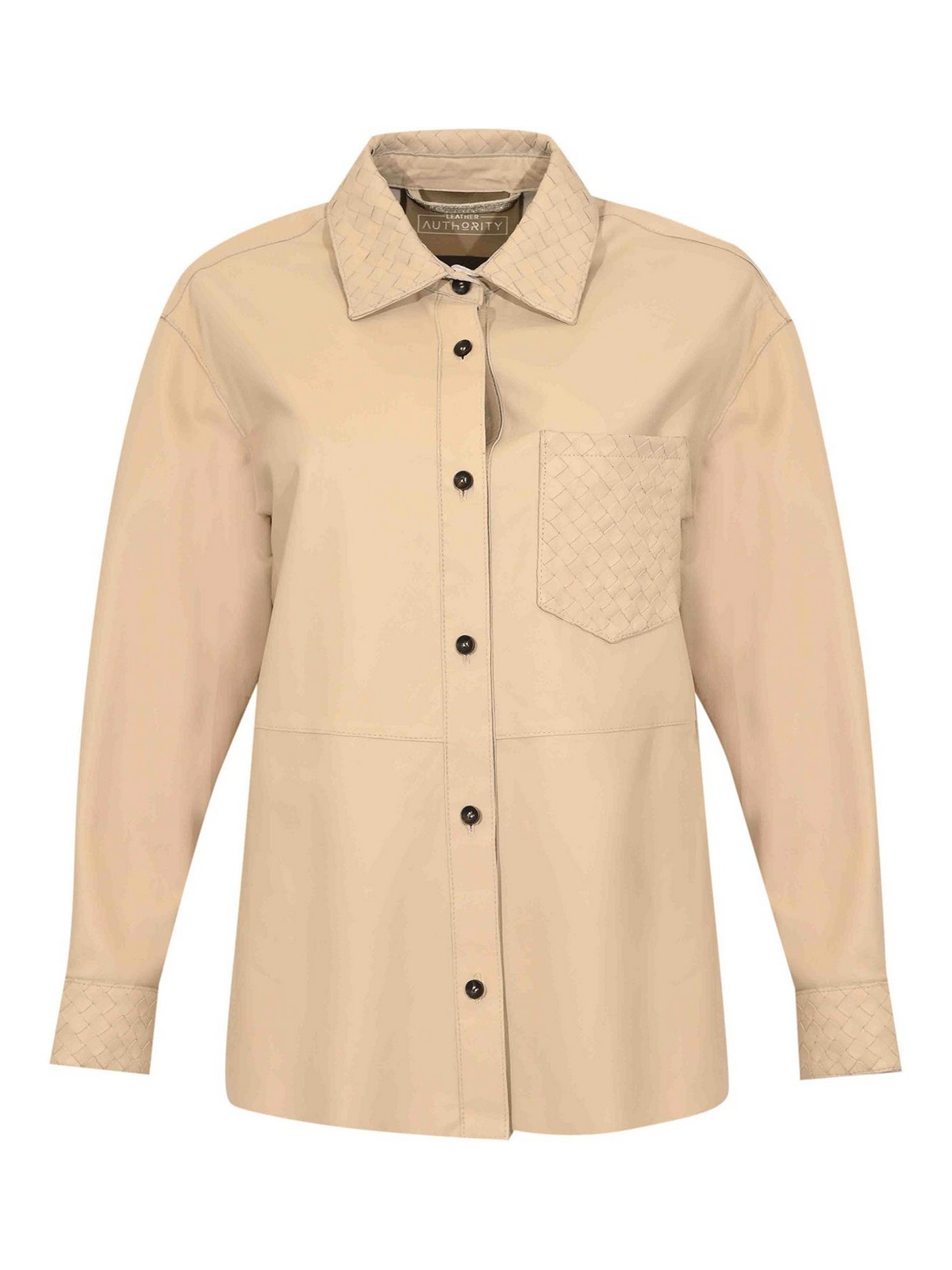 Essaouira Weaved Cream Leather Jacket