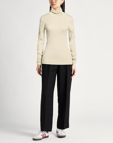 Woman Turtleneck Sage green Size L Cotton, Polyamide, Elastane