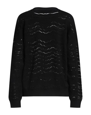 Woman Sweater Black Size L Viscose, Wool, Polyester