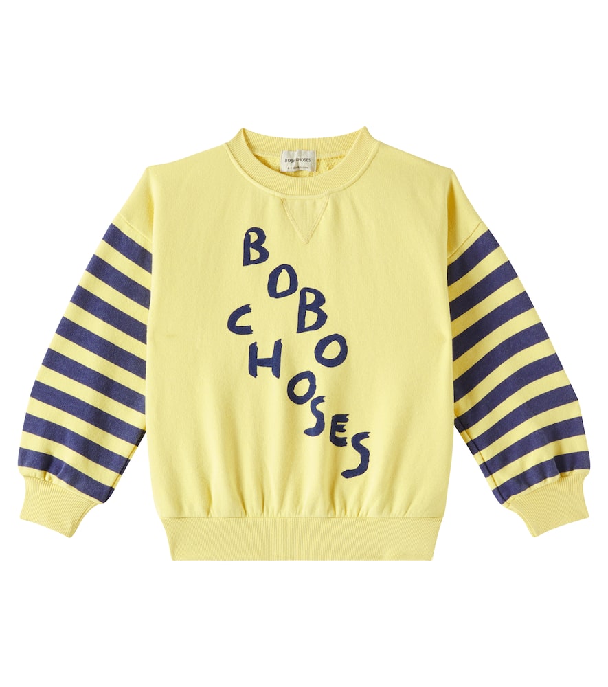 Bobo Choses Logo striped cotton jersey sweatshirt