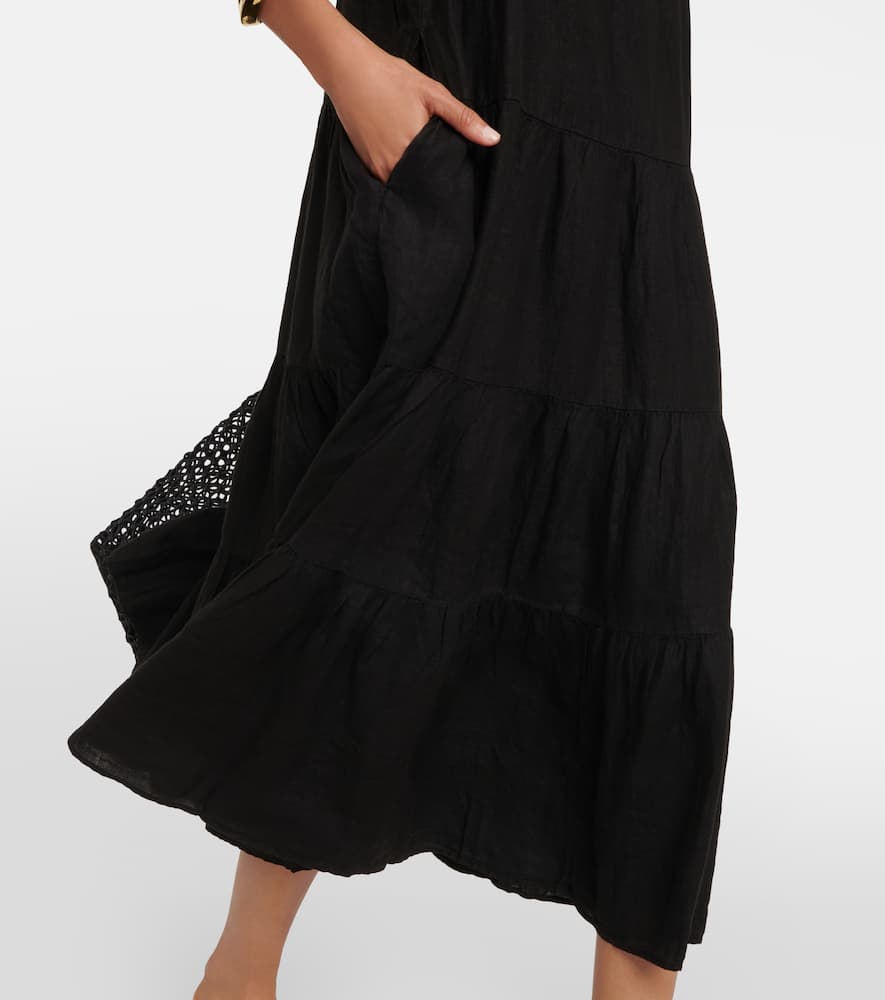 Charlie tiered linen maxi dress