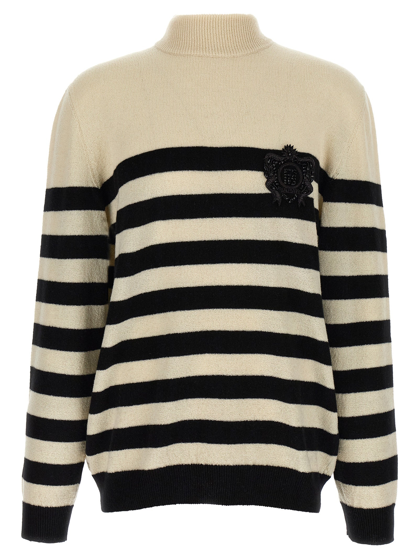 Striped Wool-Cashmere Sweater — Multicolor