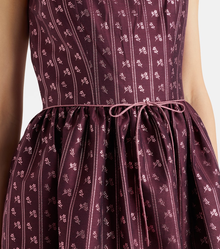 Apple bow-detail bustier dress