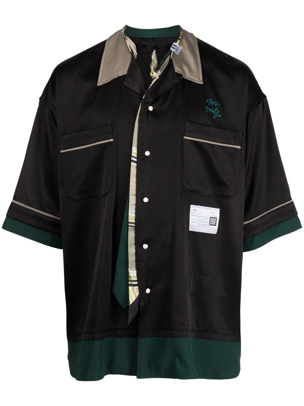 Short-sleeve bowling shirt - Neutrals