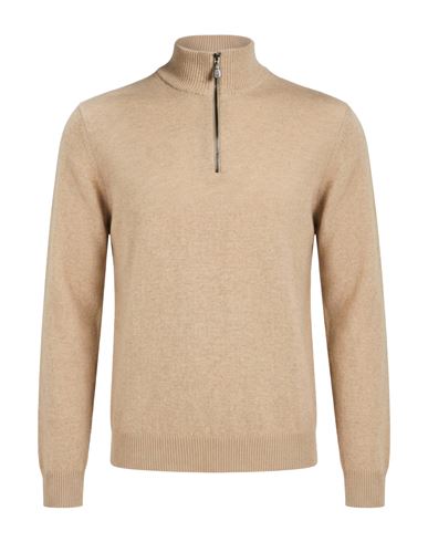 Man Turtleneck Beige Size 40 Cashmere