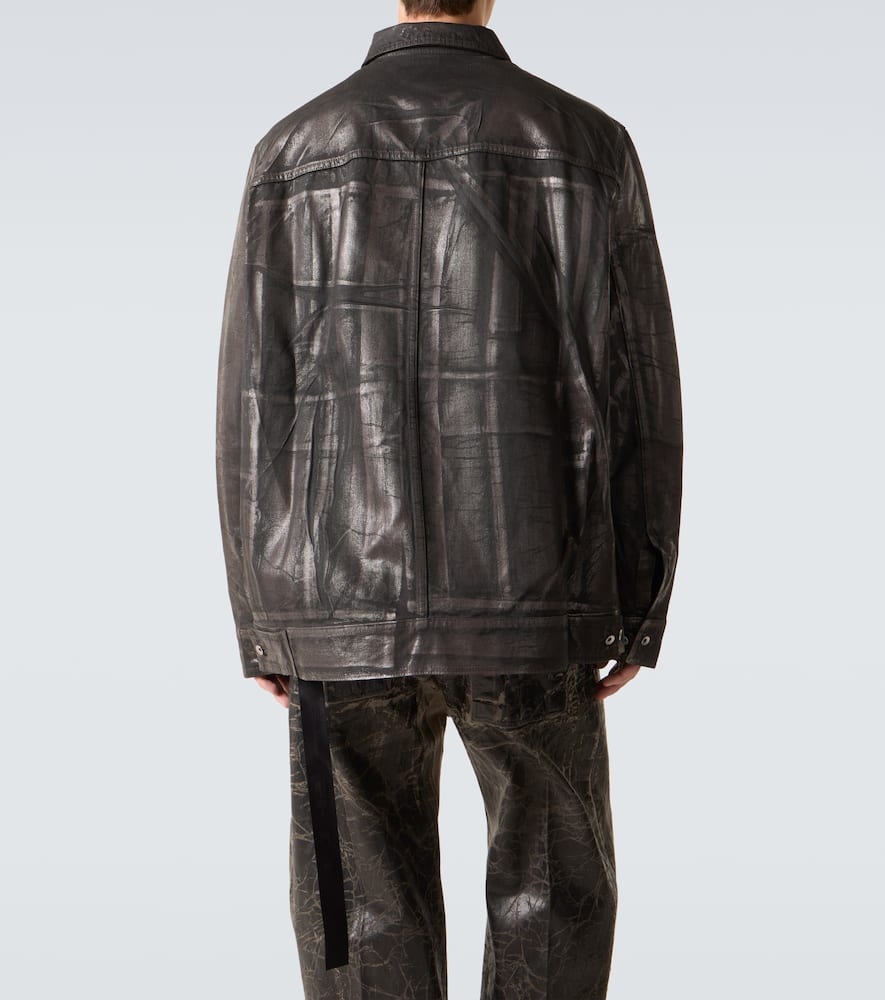 Coated denim jacket