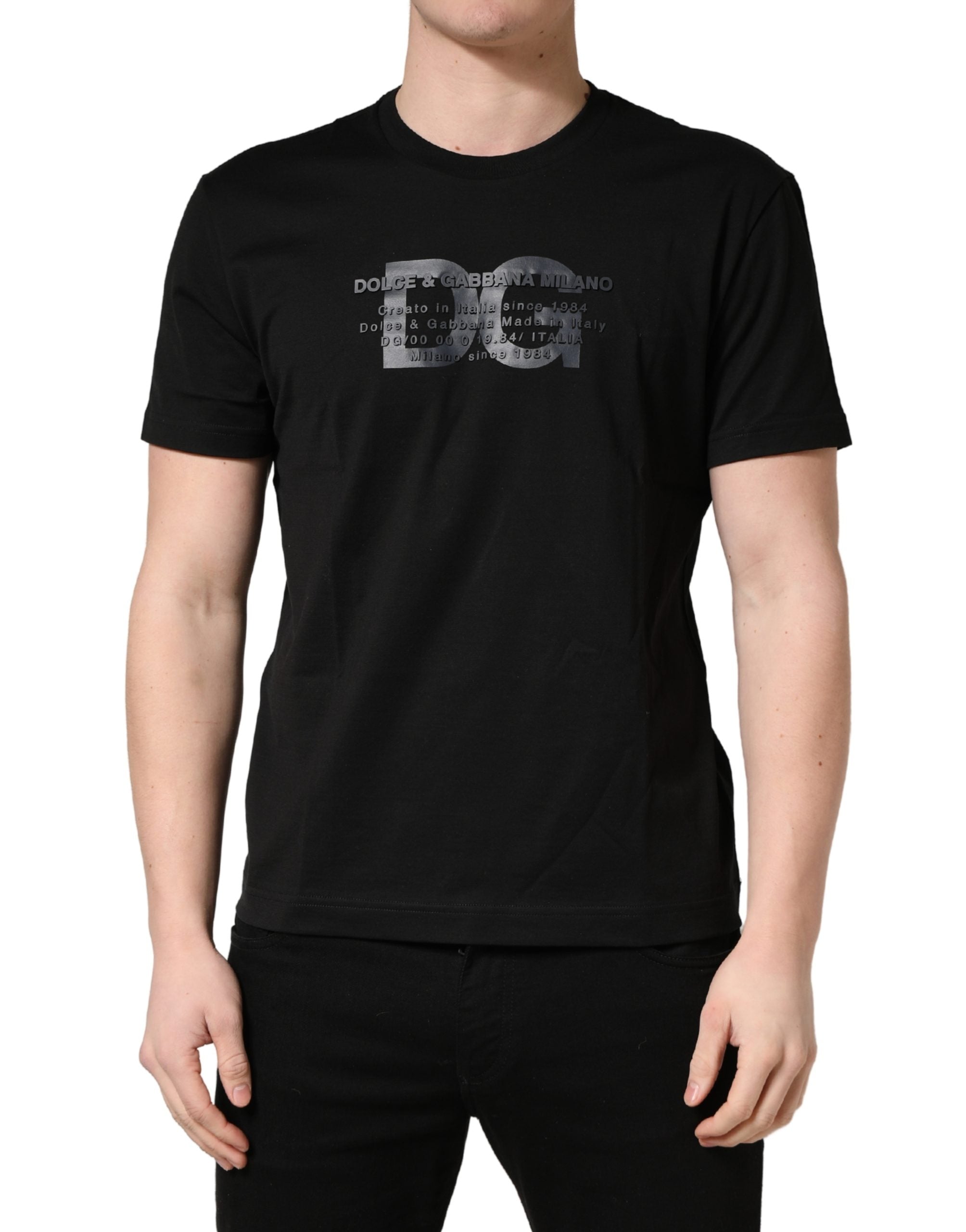 Logo-Print Cotton T-Shirt — Black