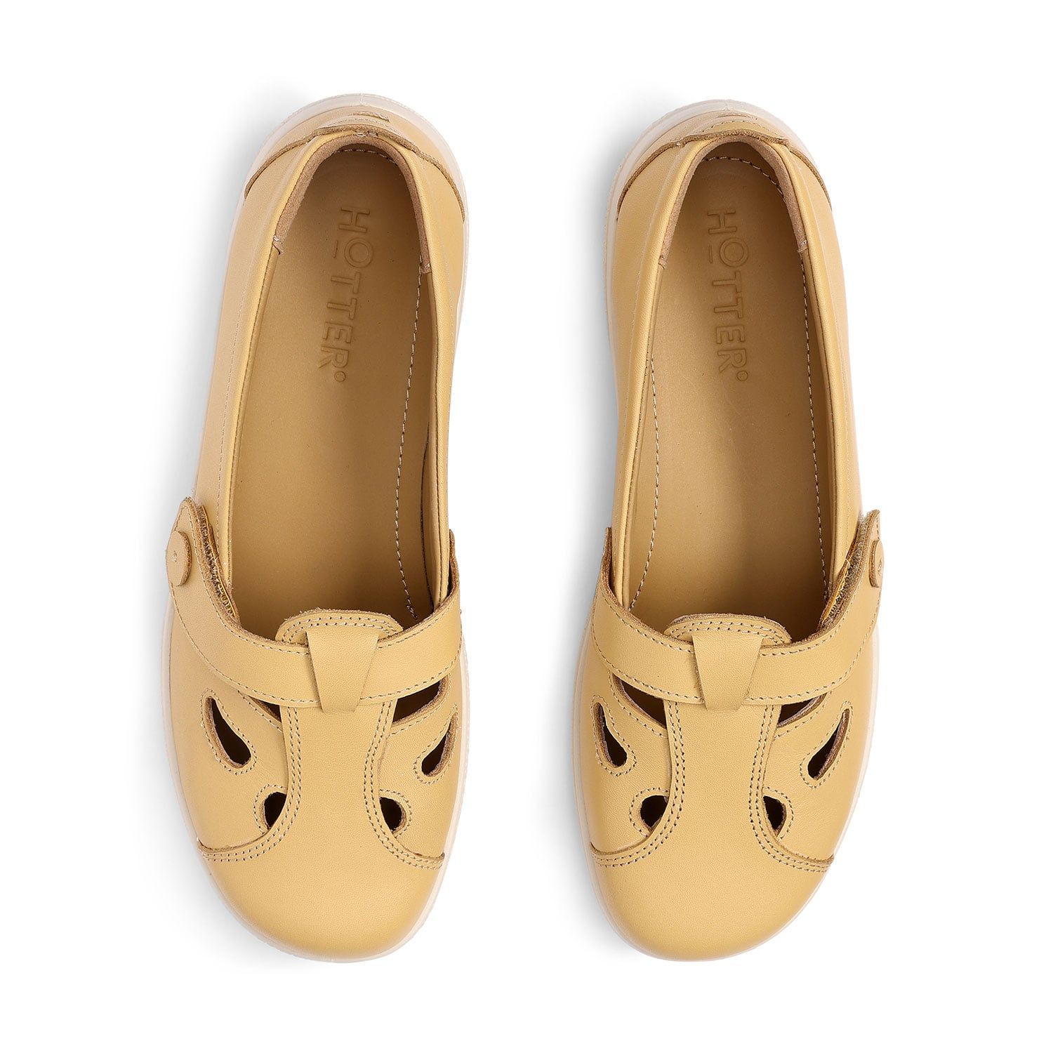 Hotter 'nirvana' T-Bar Shoes In Mustard
