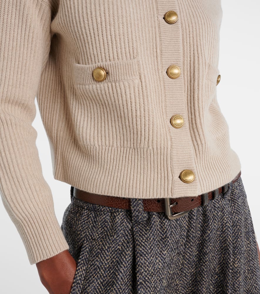 Wool, cashmere, and silk cardigan