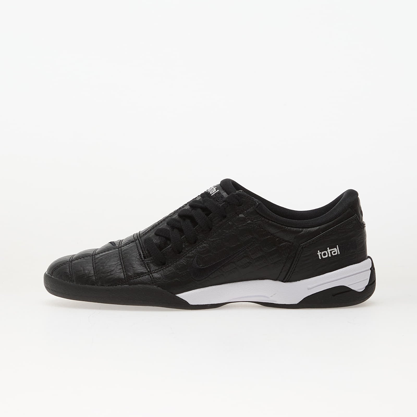 Women's T90 Se Croc Sneaker in Black/White