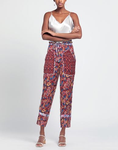 Woman Pants Burgundy