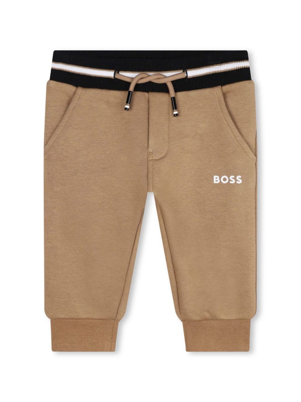 Logo-print cotton-blend trousers - Neutrals