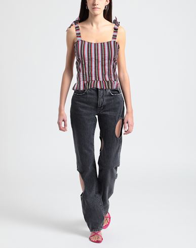 Woman Top Red Size S Polyester, Cotton, Linen