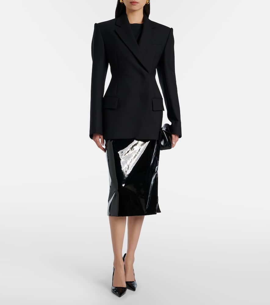 Samantha coated pencil skirt