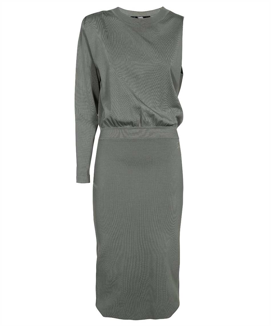 Asymmetric knit dress - Green