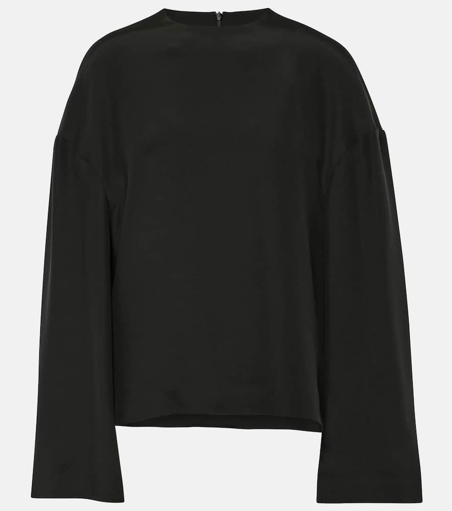 Ana silk cady blouse