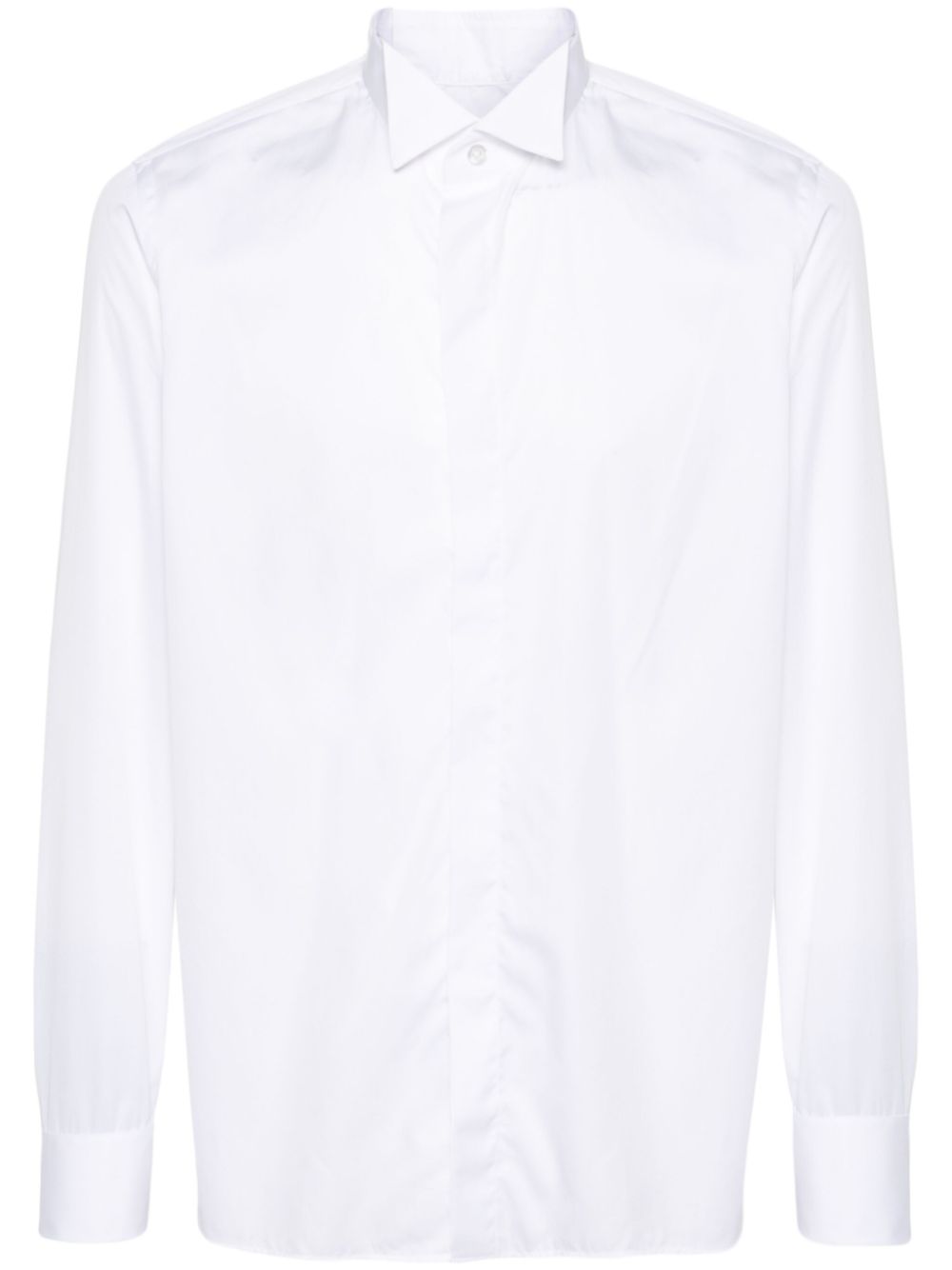 Long-sleeve cotton shirt - White
