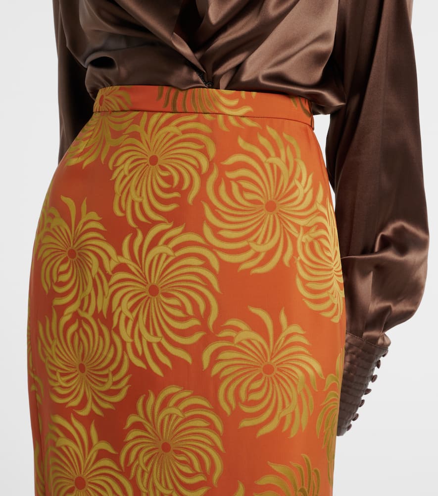 Printed midi skirt